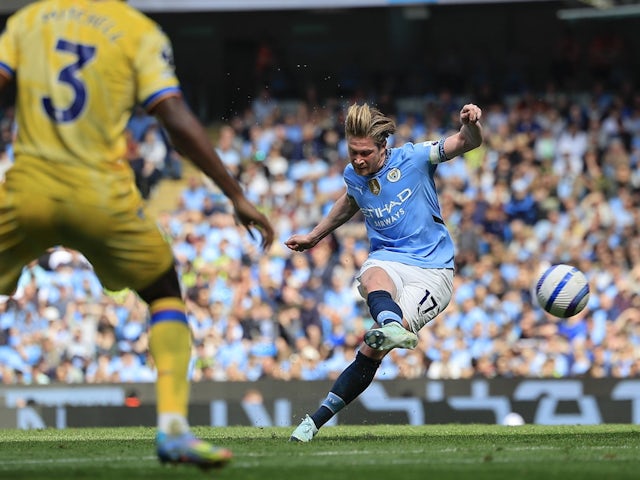 L'attaquant de Manchester City, Kevin de Bruyne, le 12 avril 2025 L'attaquant de Manchester City, Kevin de Bruyne, le 12 avril 2025