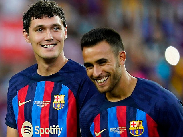 Eric Garcia et Andreas Christensen de Barcelone sur la photo le 7 août 2022