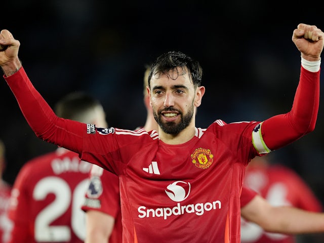 Bruno Fernandes de Manchester United réagit le 16 mars 2025