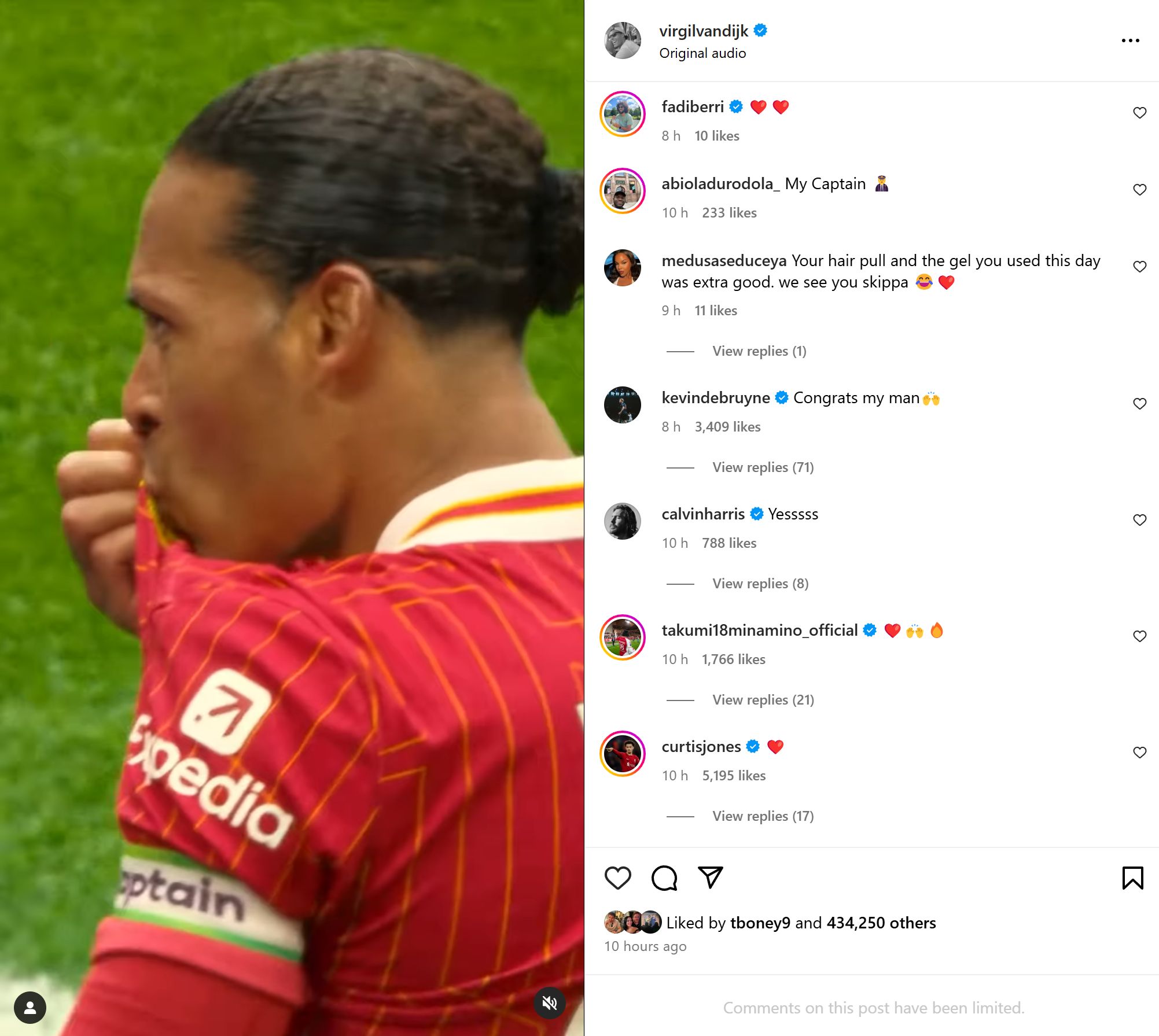 Kevin de Bruyne réagit au nouveau contrat de Virgil Van Dijk