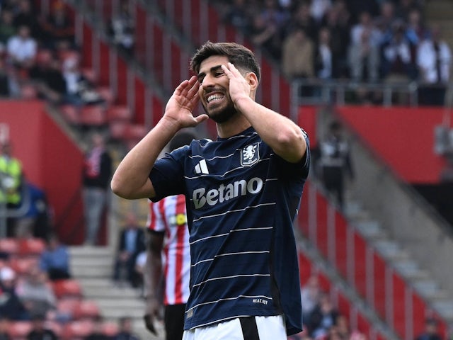 Marco Asensio d'Aston Villa réagit à la disparue le 12 avril 2025