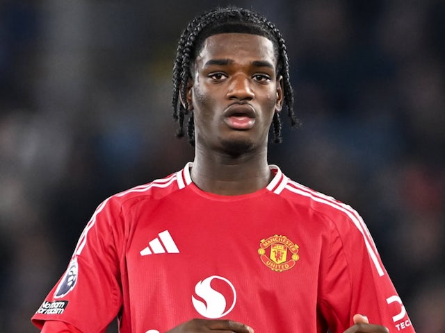 Le défenseur de Manchester United Ayden Heaven le 16 mars 2025