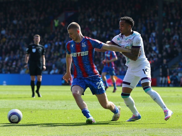 Adam Wharton de Crystal Palace lors du match de son équipe contre Bournemouth, le 19 avril 2025