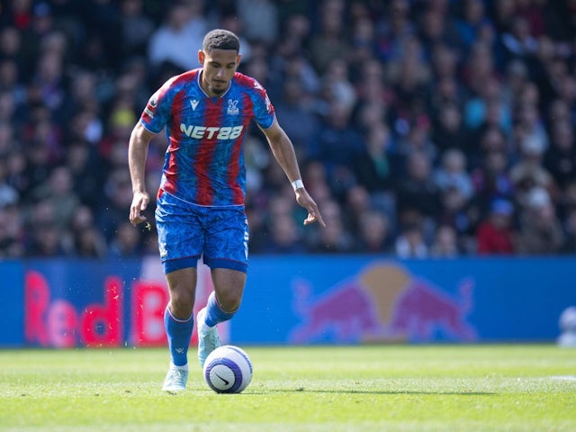 Maxence Lacroix de Crystal Palace lors du match de son équipe contre Bournemouth, le 19 avril 2025