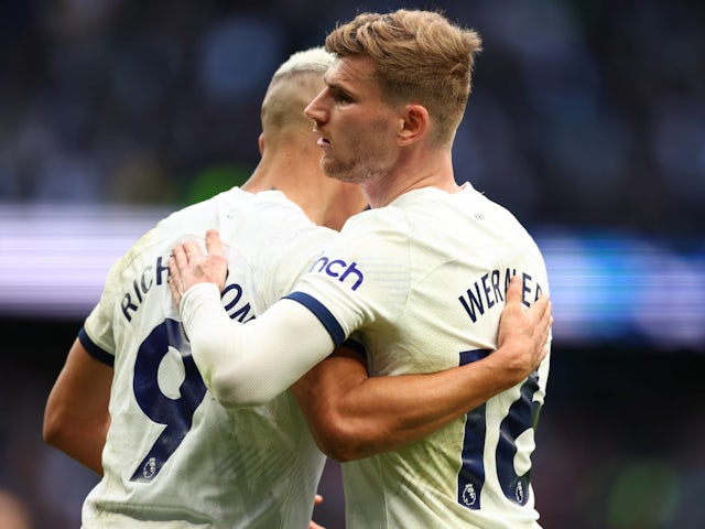 Tottenham Hotspur Duo Richarlison et Timo Werner en mars 2024.