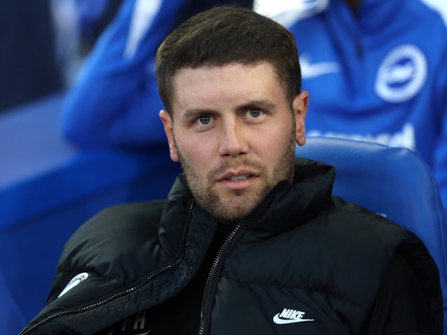 L'entraîneur-chef de Brighton & Hove Albion, Fabian Huerzeler, le 27 août 2024