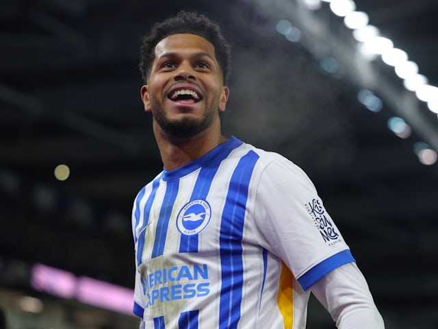 Georginio Rutter de Brighton & Hove Albion célèbre le 8 février 2025