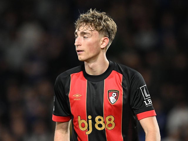 Le défenseur de Bournemouth Dean Huijsen le 2 avril 2025
