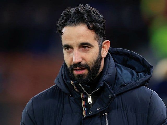 Le patron de Manchester United Ruben Amorim lors du match de son équipe contre la Real Sociedad, le 13 mars 2025