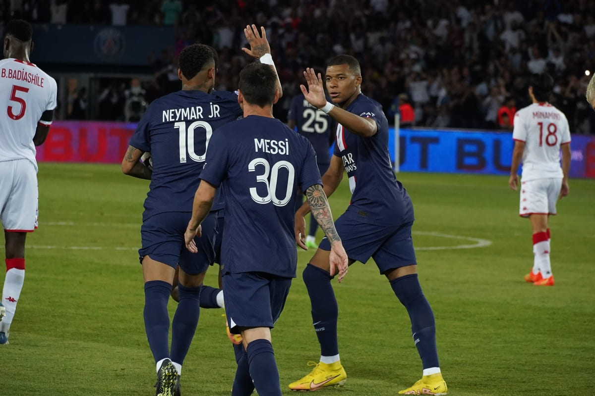 Lionel Messi, Neymar and Kylian Mbappe
