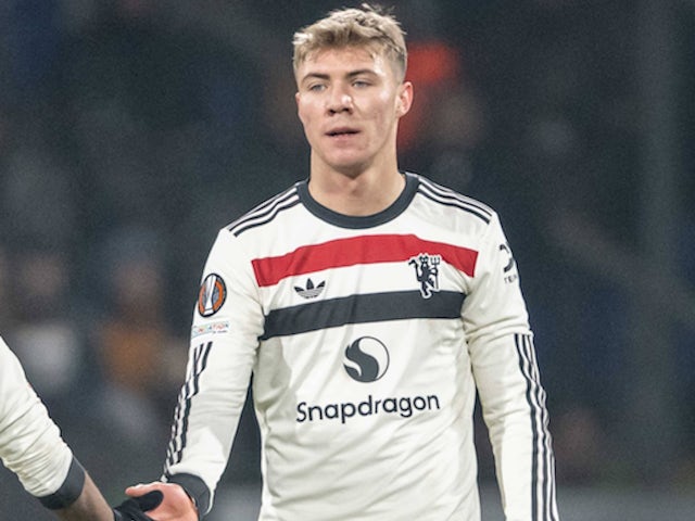 L'attaquant de Manchester United Rasmus Hojlund le 12 décembre 2024