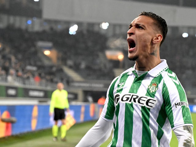 Winger du vrai Betis Antony en février 2025.
