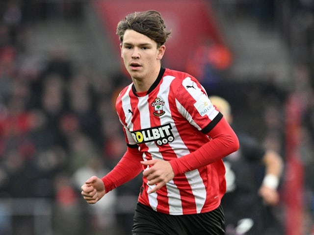Tyler Dibling de Southampton lors du match de la FA Cup de son équipe contre Burnley, le 8 février 2025