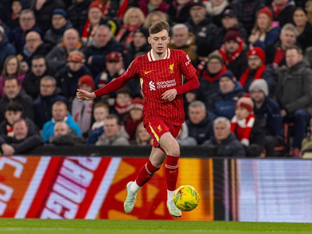 Conor Bradley de Liverpool lors du match de son équipe contre Tottenham Hotspur, le 6 février 2025