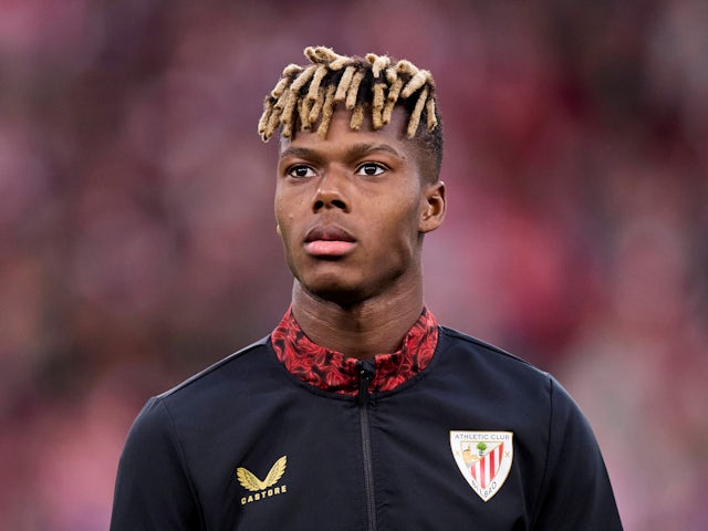 Nico Williams de Bilbao athlétique illustré le 13 mars 2025