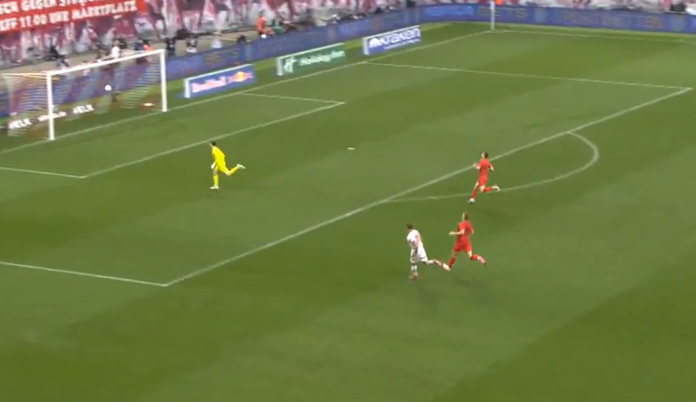 Liverpool scouts watched Benjamin Sesko score a stunning goal in RB Leipzig