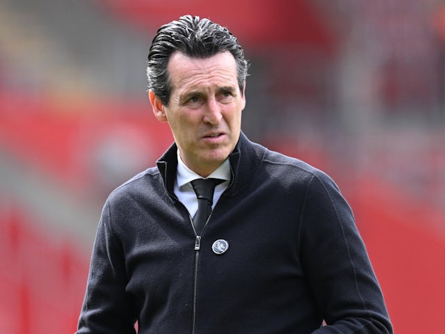 Aston Villa Manager Unai Emery illustré le 12 avril 2025