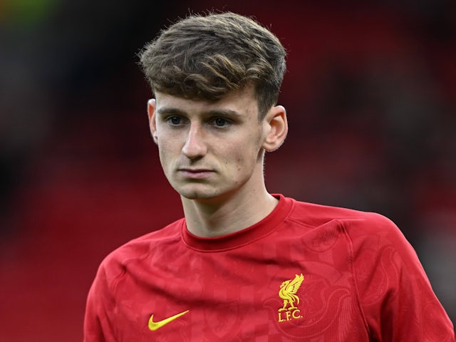 Le milieu de terrain de Liverpool, Tyler Morton, illustré le 2 novembre 2024