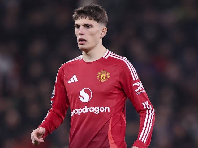 L'attaquant de Manchester United Alejandro Garnacho le 16 janvier 2025
