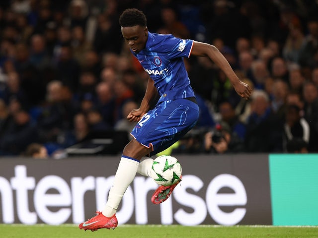 Tyrique George de Chelsea prend une touche habile le 8 mai 2025