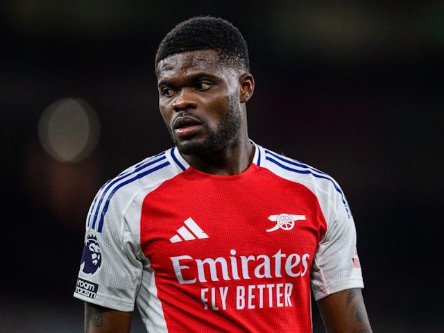 Thomas Partey d'Arsenal illustré le 8 avril 2025