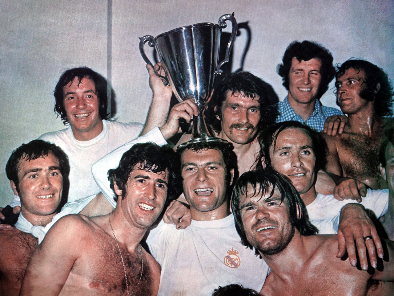 Chelsea celebrate winning the European Cup Winners