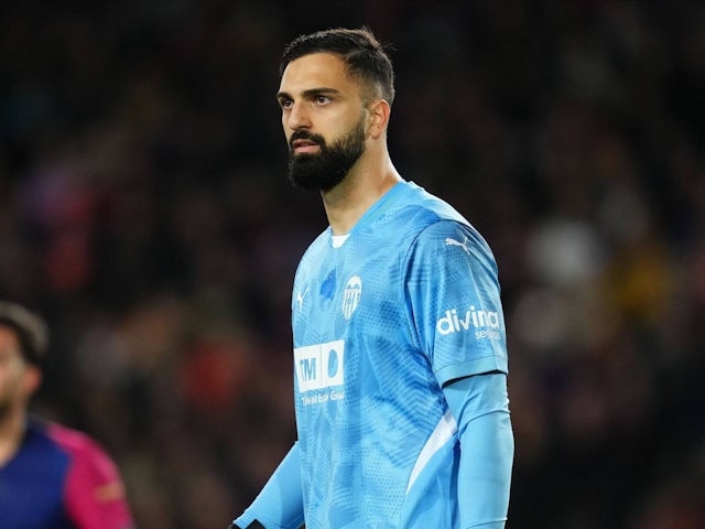 Giorgi Mamardashvili de Valence en action le 26 janvier 2025