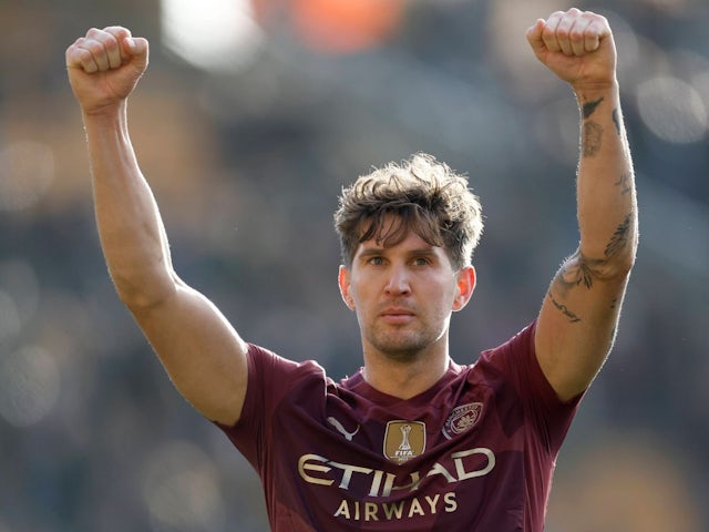 John Stones de Manchester City célèbre le 20 octobre 2024