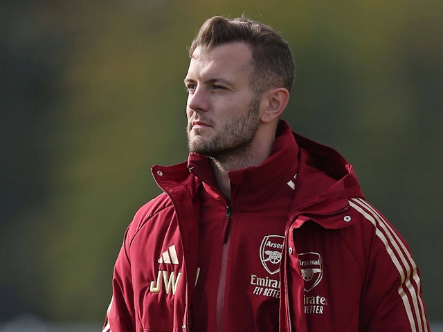 Jack Wilshere en charge des moins de 18 ans d'Arsenal en octobre 2023