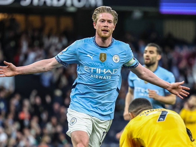 Kevin de Bruyne de Manchester City célèbre le 2 mai 2025