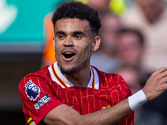 Luis Diaz de Liverpool célèbre le score le 27 avril 2025