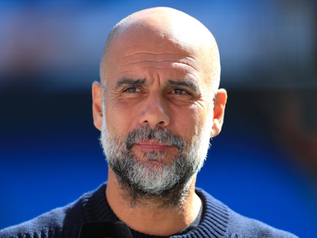 Manchester City Manager Pep Guardiola le 12 avril 2025