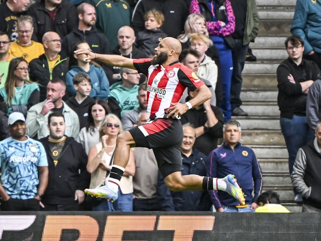 Bryan Mbeumo célèbre en faisant 1-0 à Brentford le 25 mai 2025