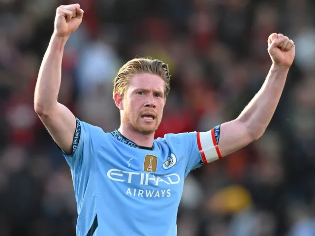 Kevin de Bruyne de Manchester City célèbre le 30 mars 2025