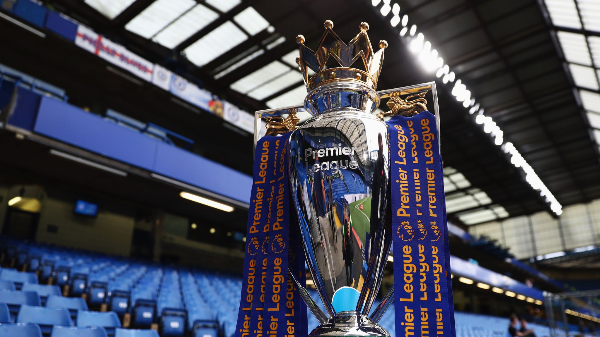 Premier League trophy Stamford Bridge Chelsea