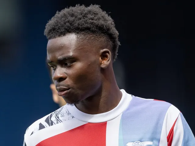 L'attaquant d'Arsenal Bukayo Saka le 20 avril 2025