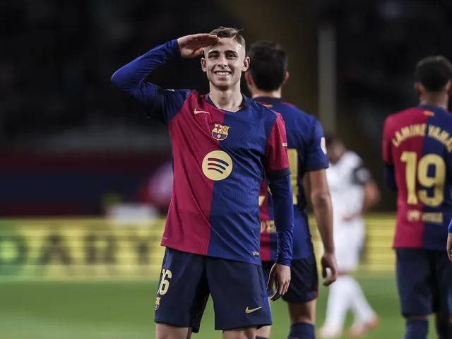 Fermin Lopez célèbre contre Valence le 26 janvier 2025