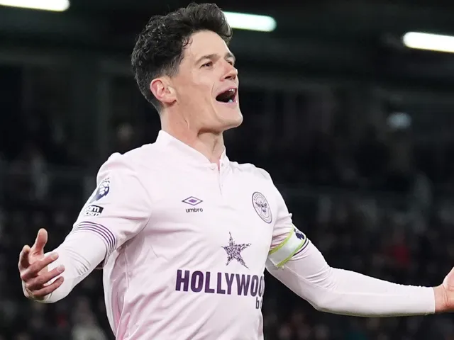 Christian Norgaard de Brentford célèbre le 15 mars 2025