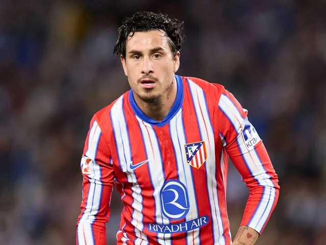 Jose Maria Gimenez de l'Atletico Madrid en action le 6 octobre 2024