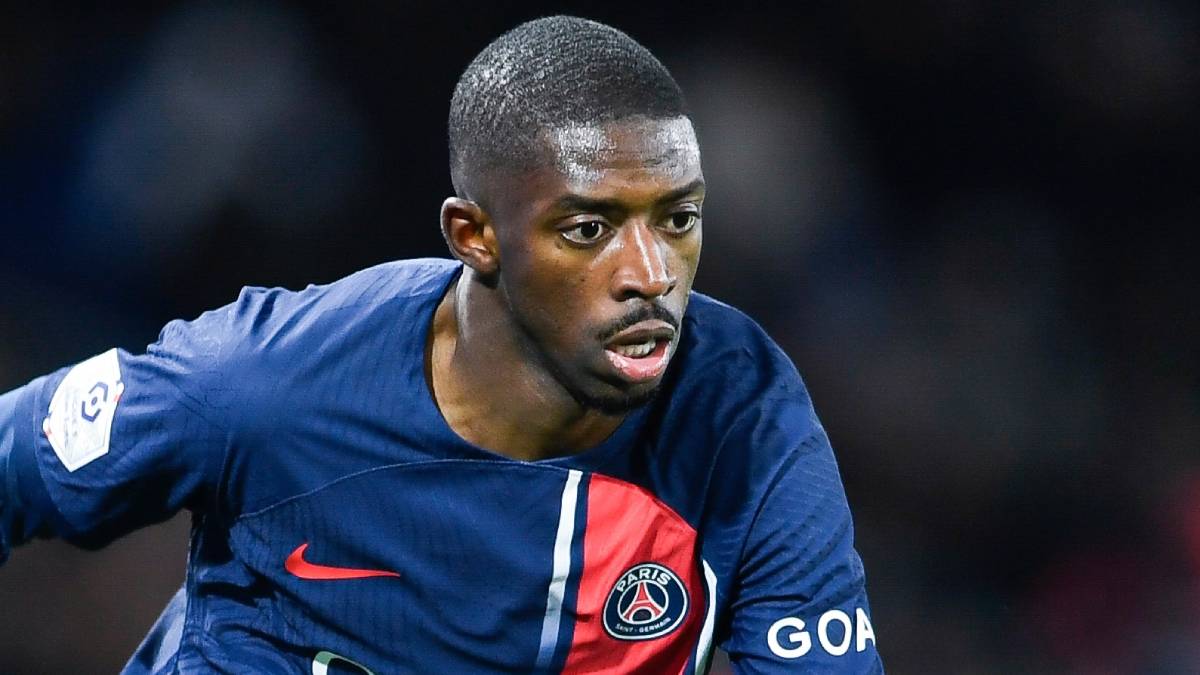 Ousmane Dembele jouant au football pour le PSG