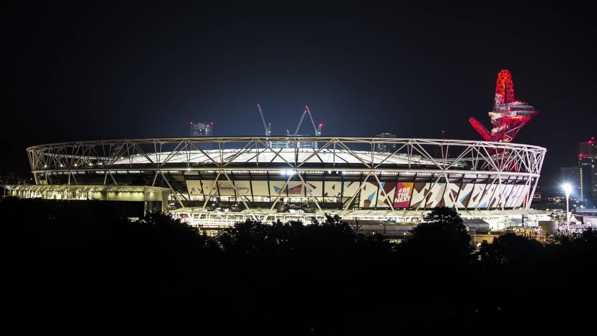 Une photo de la maison du London Stadium du West Ham United Football Club