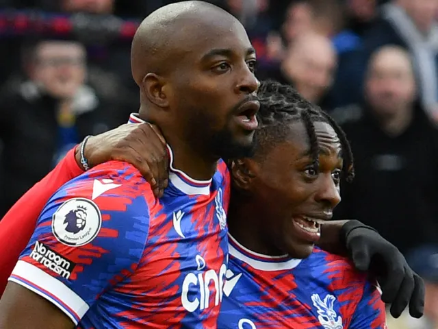 Jean-Philippe Mateta et Ebelech Eze de Crystal Palace sur la photo le 1er avril 2023