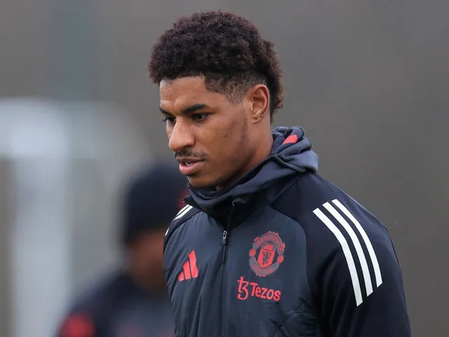Marcus Rashford à Manchester United Training le 22 janvier 2025