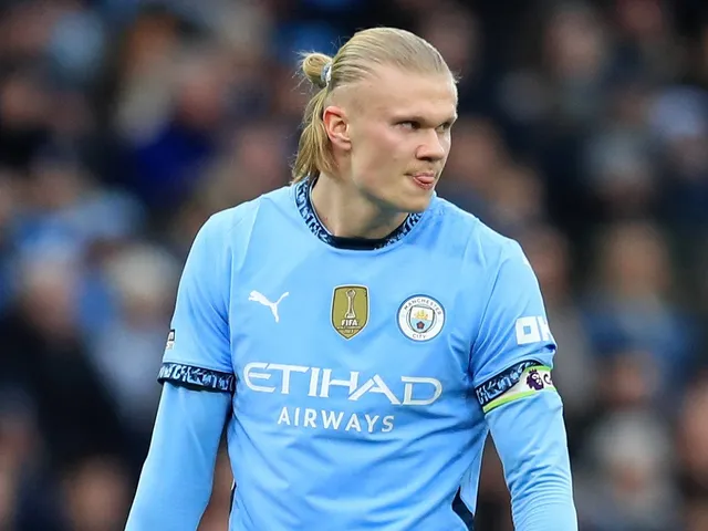 Erling Haaland de Manchester City le 15 février 2025