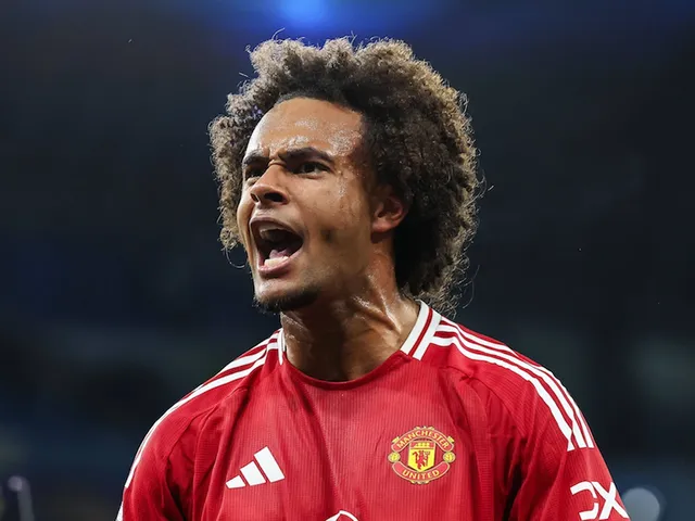 L'attaquant de Manchester United Joshua Zirkzee le 15 décembre 2024