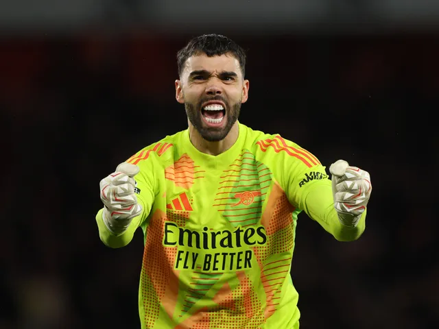 David Raya d'Arsenal réagit le 4 décembre 2024