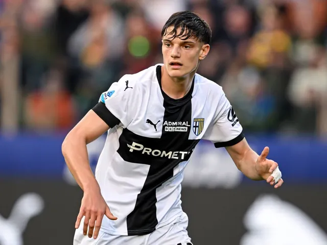 Giovanni Leoni de Parme lors du match de son équipe contre la Juventus, le 23 avril 2025