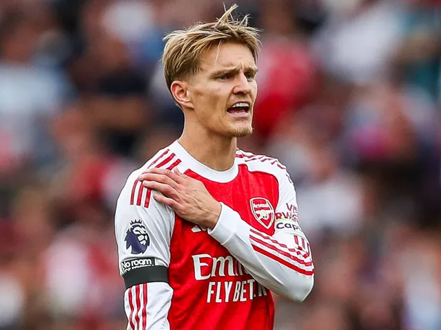 Martin Odegaard d'Arsenal illustré le 23 août 2025