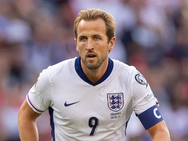 Harry Kane en action pour l'Angleterre le 6 septembre 2025