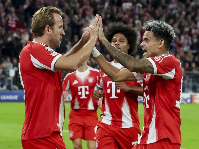 Harry Kane du Bayern Munich célèbre son but contre Chelsea le 17 septembre 2025